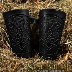 Viking leather cuff deals